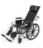 Foldable Reclining Manual Wheelchair with Neck Support by Medacure