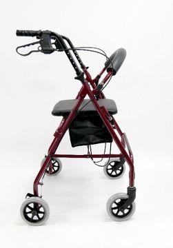 The rollator includes seat storage built under the seat which can be removed if desired.
