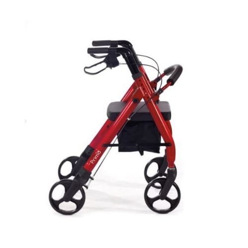 The Metallic Red color option of the walker
