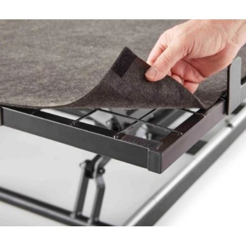 The no-slip liner also holds the mattress in place while getting in and out of bed