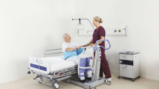 the electrically-powered nature of the device removes the requirement for caregivers to manually operate the machine