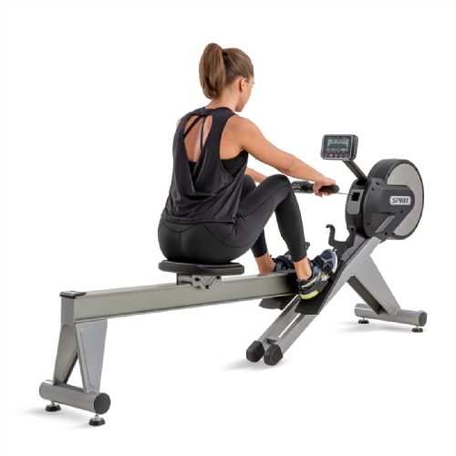 The CRW800 Magnetic Rowing Machine view of how to sit with correct posture from behind