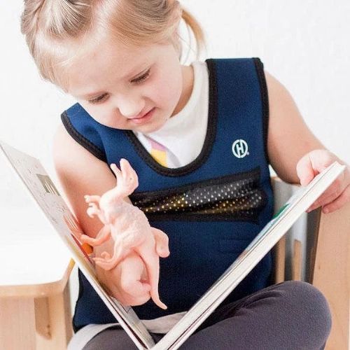 The Children's Weighted Compression Vest boosts your child's focus and attention while reducing hyperactivity 