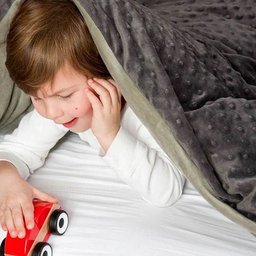 Sensory Weighted Blanket for Kids (Shown in Grey)