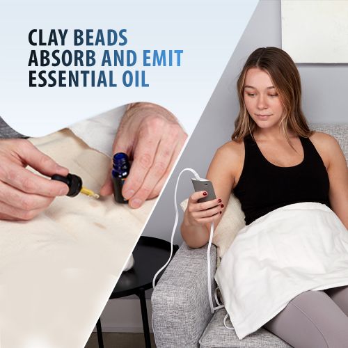 The ceramic clay bead filling will absorb and emit essential oil 