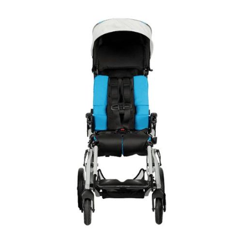 Reach Lightweight Folding Transit Stroller by Leggero - Front View (Shown in Big Sky Blue)