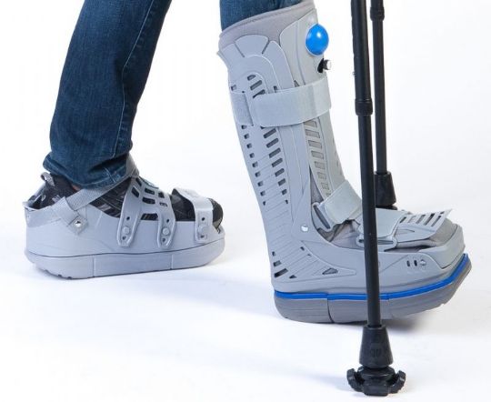 The Level-Up is intended to be worn over a regular shoe on the unaffected foot.