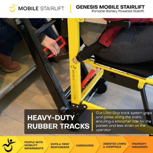 Mobile Stairlift Genesis - Rubber Tracks Grip System
