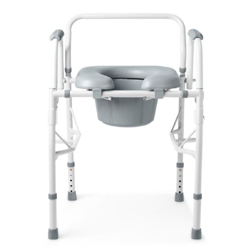 Guardian Padded Drop-Arm Commode by Medline with Both Handles Up