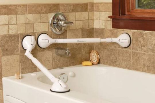 The Pivot Grip creates a safer bathroom experience 