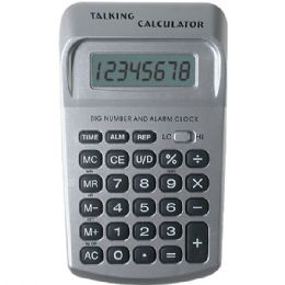 Big Number Pocket Talking Calculator with Clock