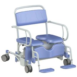 Electric Bariatric Shower Commode Chair - Lopital Elexo XXL with 485 lb. Weight Capacity