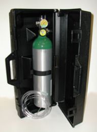 Portable Oxygen Cylinder Tank Kit with Handheld Carrying Case - Oxy-Uni-Pak