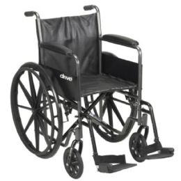 McKesson 18in. Wide Wheelchair with Swing-Away Footrests and 300-lb Weight Capacity