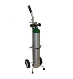Oxygen Cylinder Kit on Cart - Fits Size E Cylinders - MRI Compatible