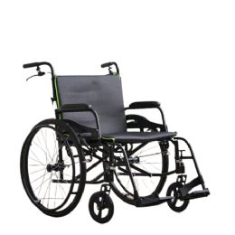 Ultra Lightweight Transport Chair with 22 Inches Extra Wide Seat and 350 Pounds Support By Feather Mobility