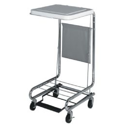 18 Inch Chrome Plated Steel Hamper Stand with Foot Pedal by Medline