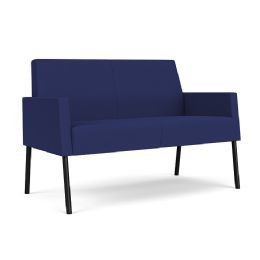 Mystic Lounge Waiting Room Loveseat With Multiple Upholstery and Finish Options Available by Lesro