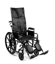 iCruise Reclining Manual Wheelchair with Head Immobilizer, Wheel Locks and Anti Tippers