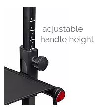 Includes adjustable handle height function