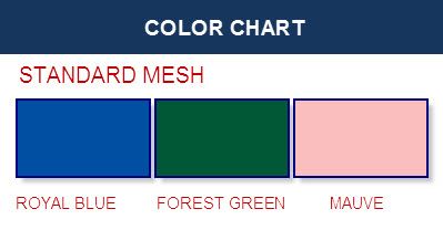 Mesh color options available 