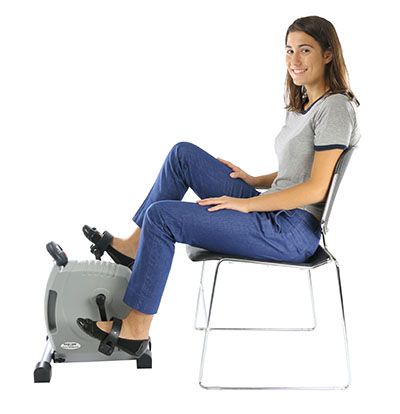 CanDo Magneciser Pedal Exerciser in use for lower body 