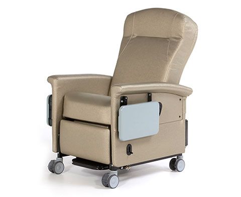Ascent II Recliner in Natural standard vinyl shown with optional second tray
