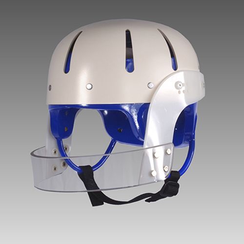 Hard Shell Helmet with Face Bar shown in blue