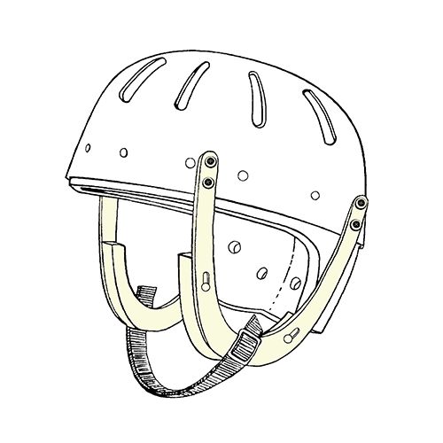 Foam Lined Hard Shell Helmet drawing