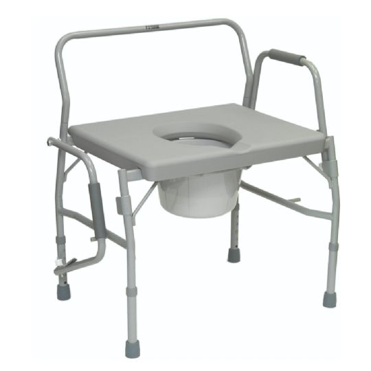 Bariatric Drop-Arm Commode with 650 lbs