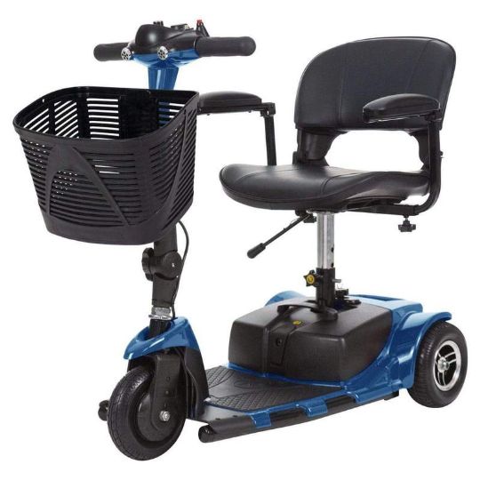 The scooter shown above has a blue frame