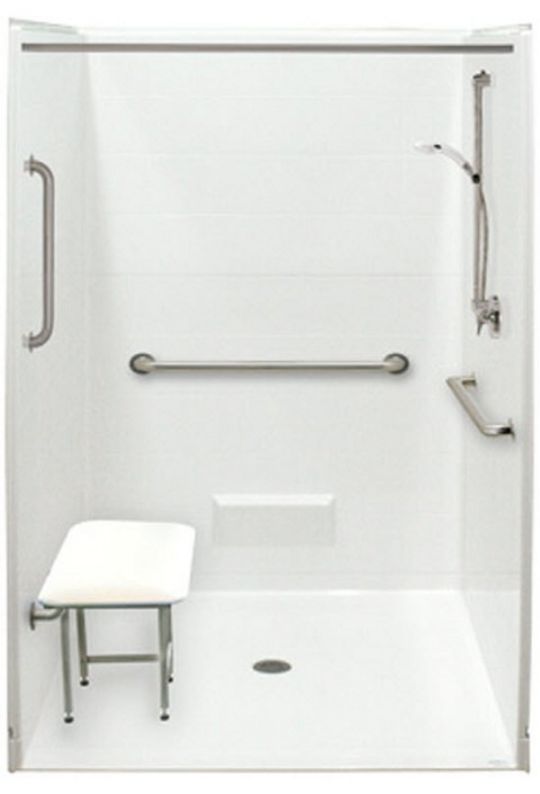 Five Piece 50-1/2 in. x 50-1/8 in. Accessible Shower Stall