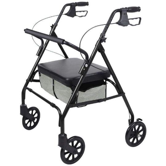 Bariatric 4-Wheel Walker with Seat by Vive Health