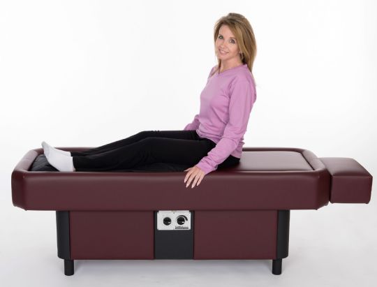 ComfortWave S10 Half Body Hydrotherapy Table in burgundy