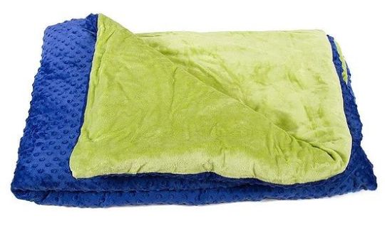 Sensory Weighted Blanket for Kids (Shown in Blue)