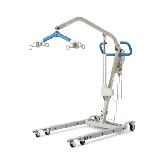 Electric Patient Lift with Power-Adjustable Base