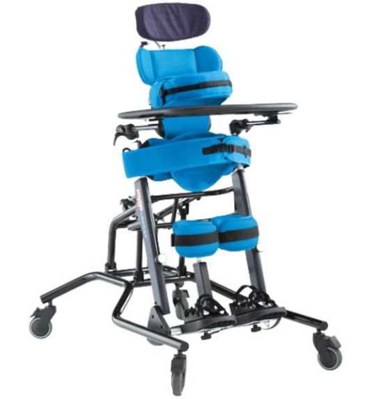 Leckey Mygo Stander with Blue Cover pack
