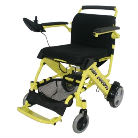 Air Hawk Folding Power Wheelchair - Yellow Color Option