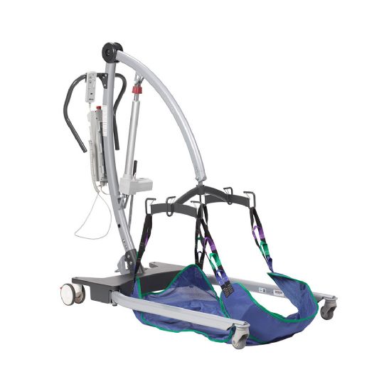 Lift shown in a downward position with sling - Sling is NOT included and must be purchased separately 