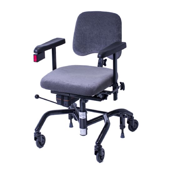 Real Adult Mobility Power Chair shown with gas assist lift