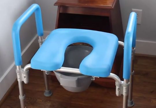 Ultimate Bariatric Raised Toilet Seat as a bedside commode