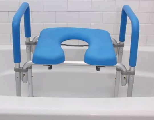 Use the Ultimate Bariatric Raised Toilet Seat as a shower chair