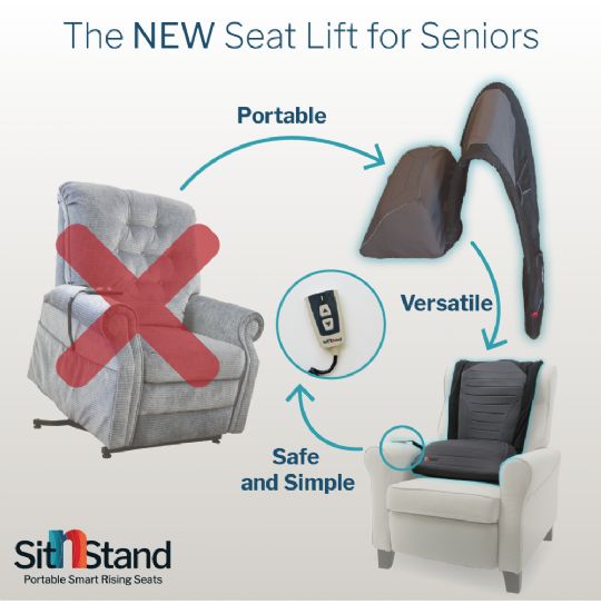 Can be taken anywhere you go, unlike traditional lift chair options