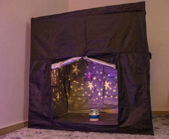 Dark Den Sensory Enrichment Box is perfect when paired with projectors