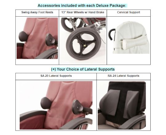 Deluxe (Optional) Accessory Packages ( Not Included with Chair ) 