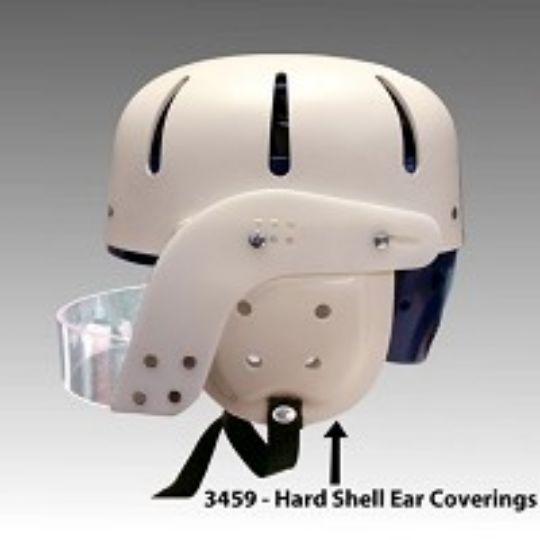 Hard Shell Helmet with Face Bar with the hard shell ear coverings as an option