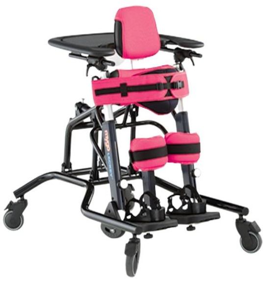 Leckey Mygo Stander shown in the pink option
