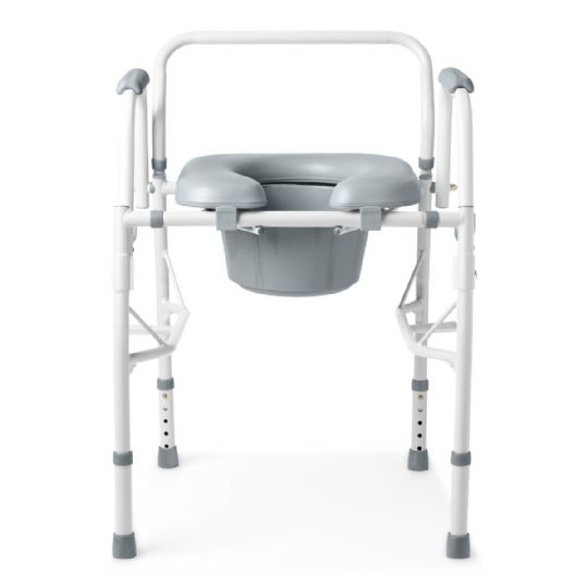 Guardian Padded Drop-Arm Commode by Medline with Both Handles Up
