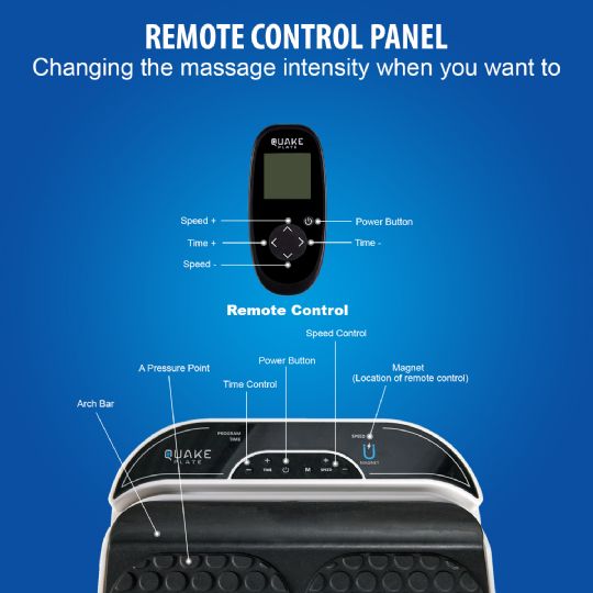Remote setting offer easy to use customization for the Quake Plate without having to stop therapy. 