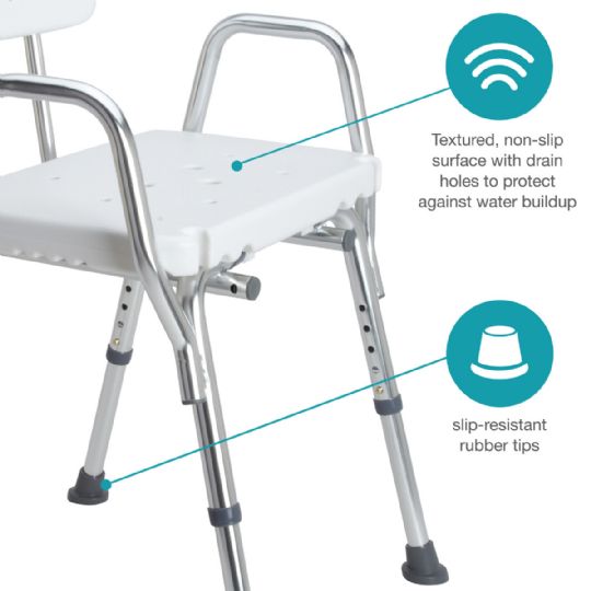 Features of The DMI Bath and Shower Chair
